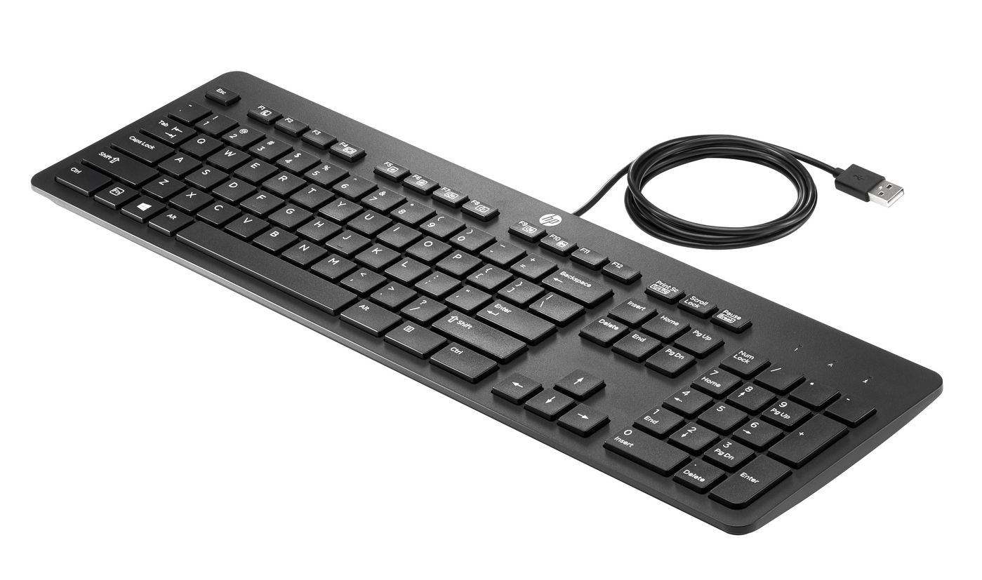 HP Business Slim – Tastatur – kabelgebunden, USB – QWERTZ (DE) – Schwarz
