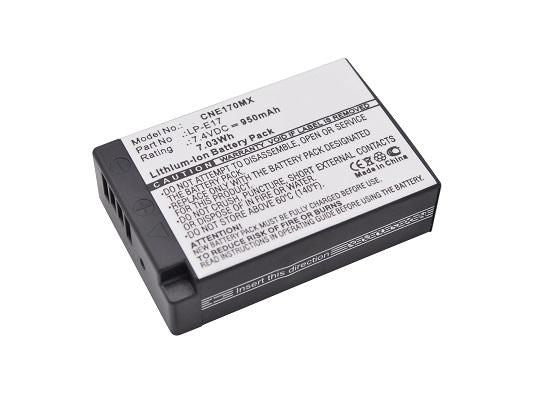 CoreParts LP-E17 Akku – Li-Ion 950 mAh (7,4 V, 7 Wh) – für Canon EOS 200D, 750D, 760D usw. – Schwarz