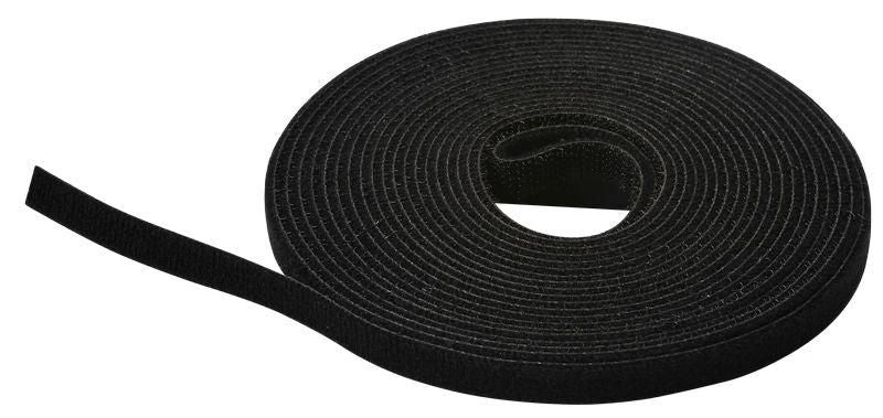Lanview Kabelbinder mit Klettverschluss – 5 m × 10 mm, Schwarz