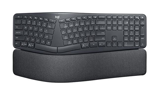 Logitech ERGO K860 – Ergonomische Tastatur – Bluetooth & 2,4 GHz (USB-A Empfänger) – QWERTZ (DE) – Graphit