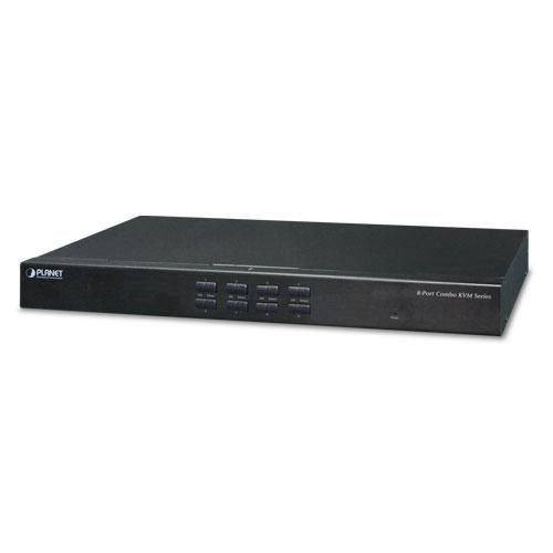 PLANET 8-Port Cat 5e/6 (Gigabit) KVM-over-IP Switch, VGA – 2048 × 1536, Rack 1U