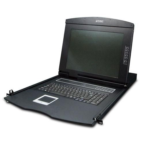 PLANET 17" Rack-LCD-Konsole – 8-Port VGA KVM – 1280 × 1024 – 1U