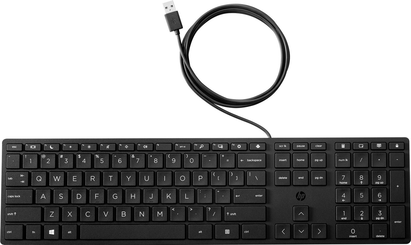 HP Tastatur – mechanisch – kabelgebunden – USB – QWERTY (UK‑INT) – schwarz