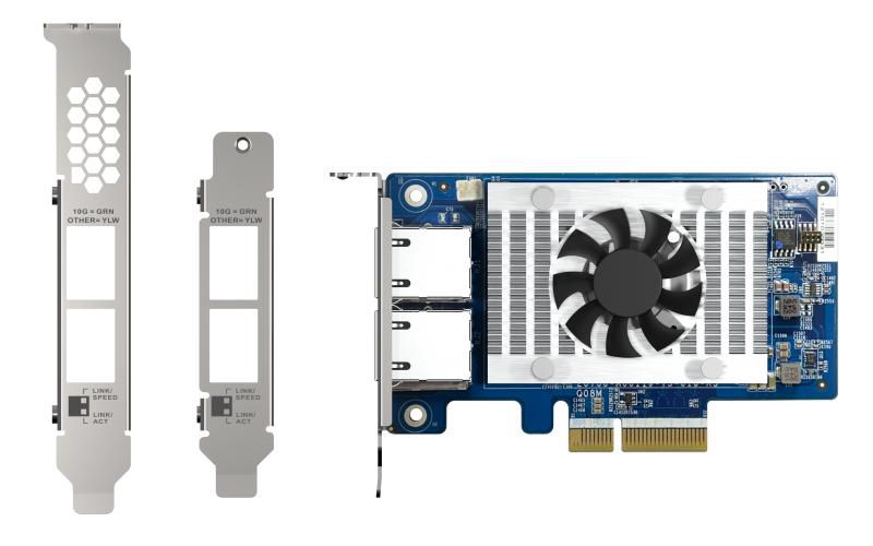 QNAP QXG-10G2T-X710 – PCIe 10G Netzwerkkarte – 2×10G RJ45, PCIe 3.0 x4