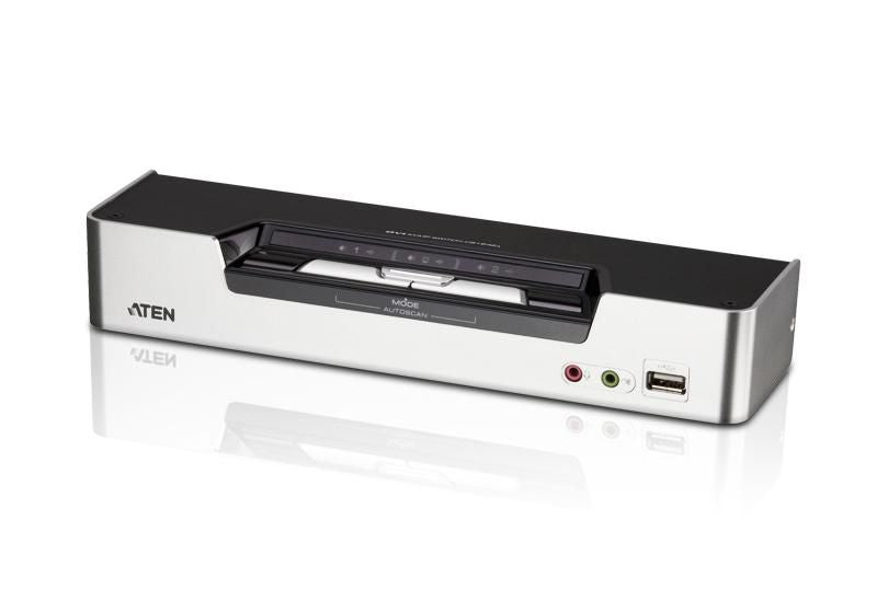 ATEN KVM-Switch 2×1, USB 2.0 Hub, Audio