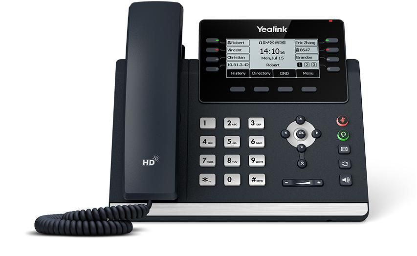 Yealink SIP-T43U – IP-Telefon, 3,7" LCD, PoE, WLAN, Bluetooth, Grau