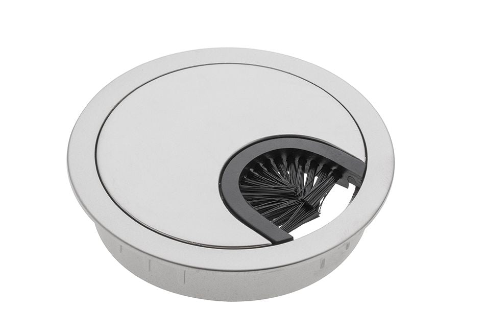 Vivolink VLDG60 Kabeldurchlass – Ø 68 mm × H 15 mm, Aluminium, Grau
