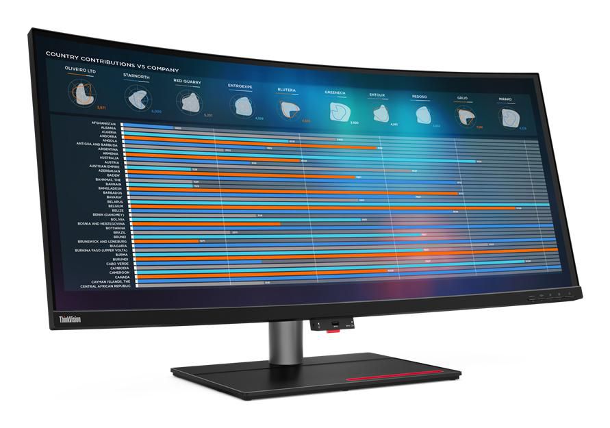 Lenovo ThinkVision P40w-20 – 39,7", Curved, 5120 × 2160, IPS, KVM, HDR