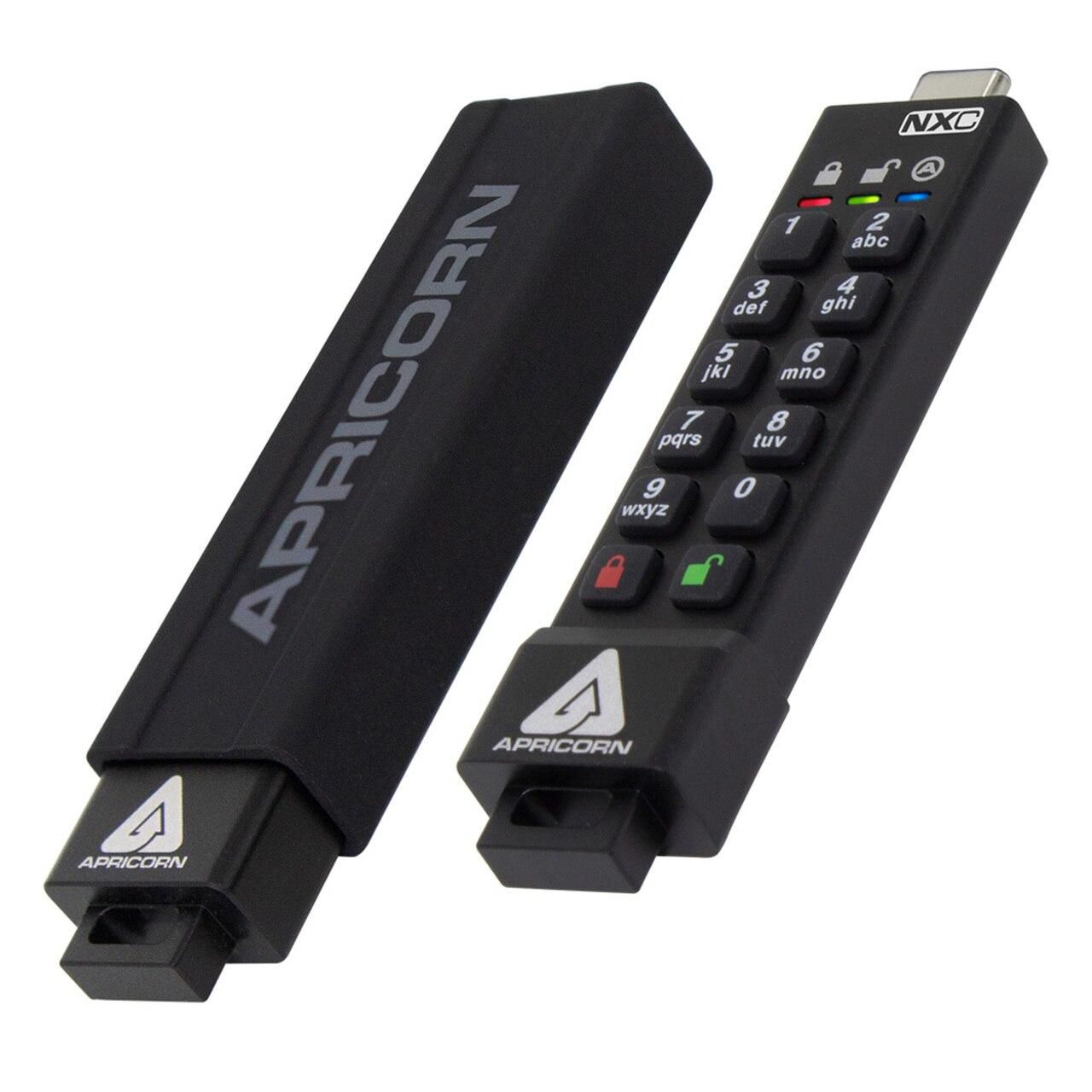 Apricorn ASK3-NXC-128GB – 128 GB, USB 3.2 Gen 1 (USB Typ-C), IP68, Hardwareverschlüsselung