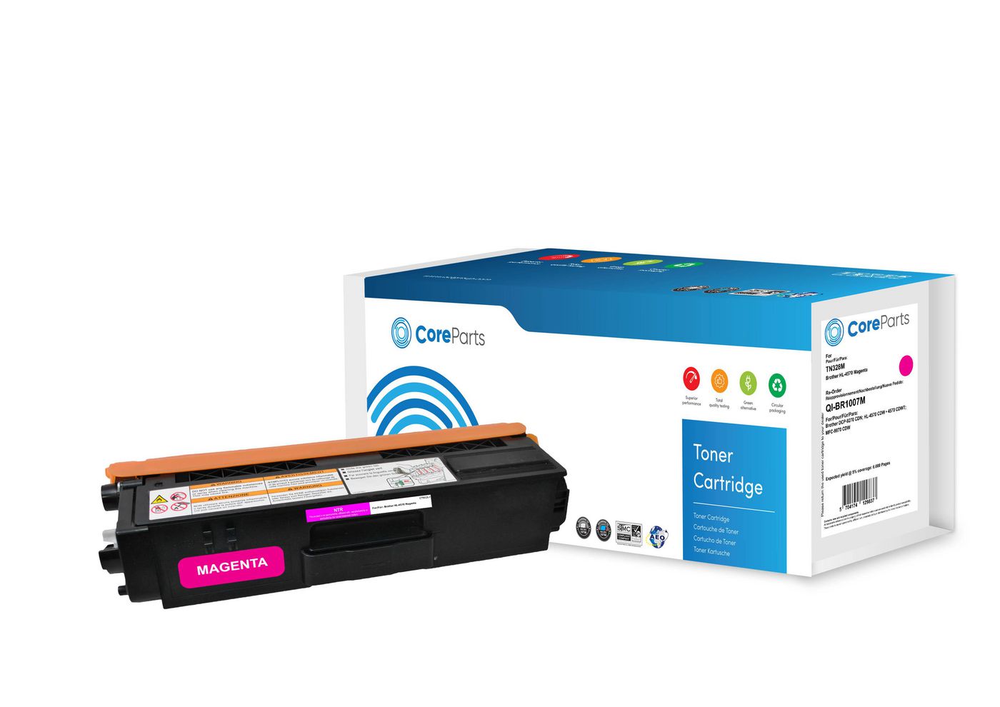 CoreParts TN328M Magenta Toner – Kompatibel – 6'000 Seiten – für Brother HL-4570CDW/DCP9270CDN und andere