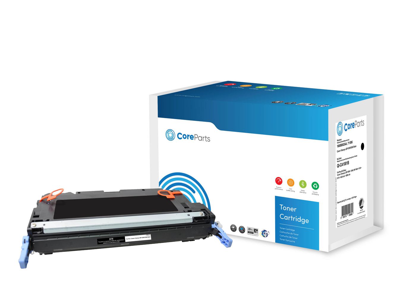 CoreParts 1660B002AA Schwarzer Toner – Kompatibel – 6'000 Seiten – für Canon I-Sensys LBP-5300/LBP-5360 (711)