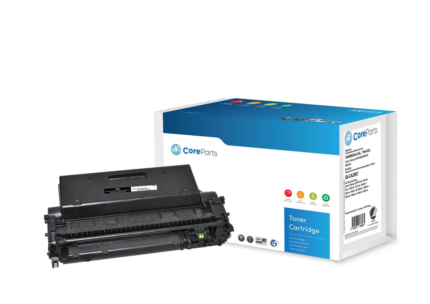 CoreParts 3480B002AA-XXL Schwarzer Toner – Kompatibel XXL – 13'000 Seiten – für Canon LBP-6300/6650/6670 und andere