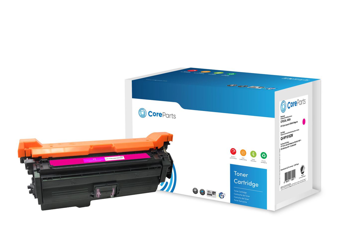 CoreParts Toner CF033A – magenta, 12500 Seiten – für HP Color LaserJet CM4540 (646A)