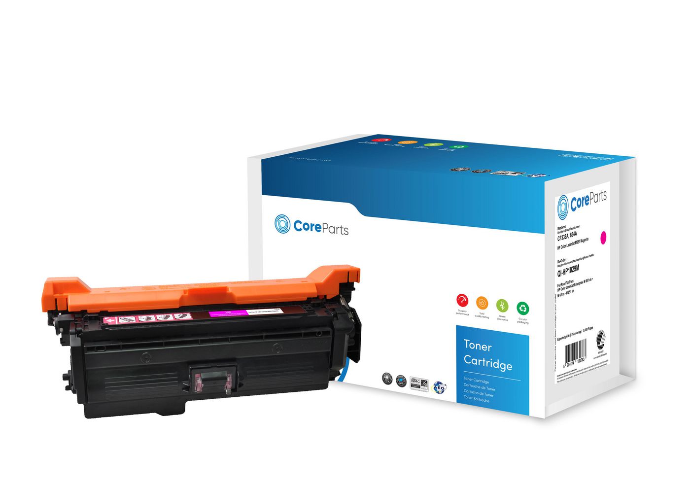 CoreParts Toner CF333A – magenta, 15000 Seiten – für HP Color LaserJet M651/654A und andere