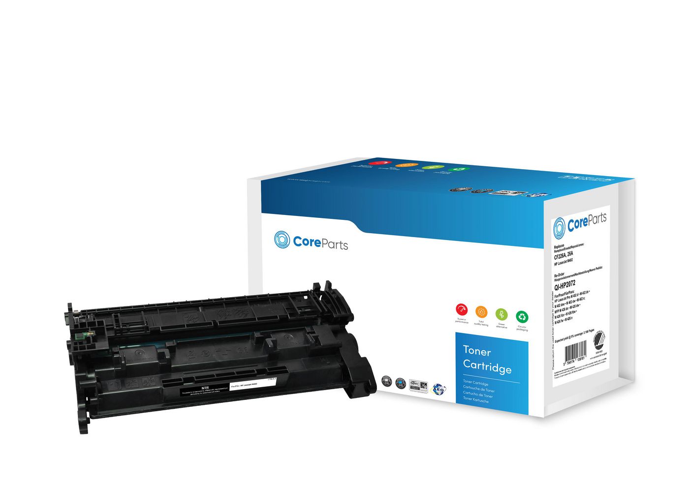 CoreParts Toner CF226A – schwarz, 3100 Seiten – für HP LaserJet M402