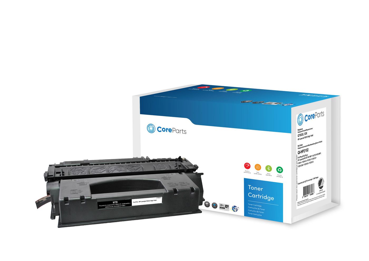 CoreParts 53X (Q7553X) Schwarzer Toner – Kompatibel XL – 7'000 Seiten – für HP LaserJet P2015