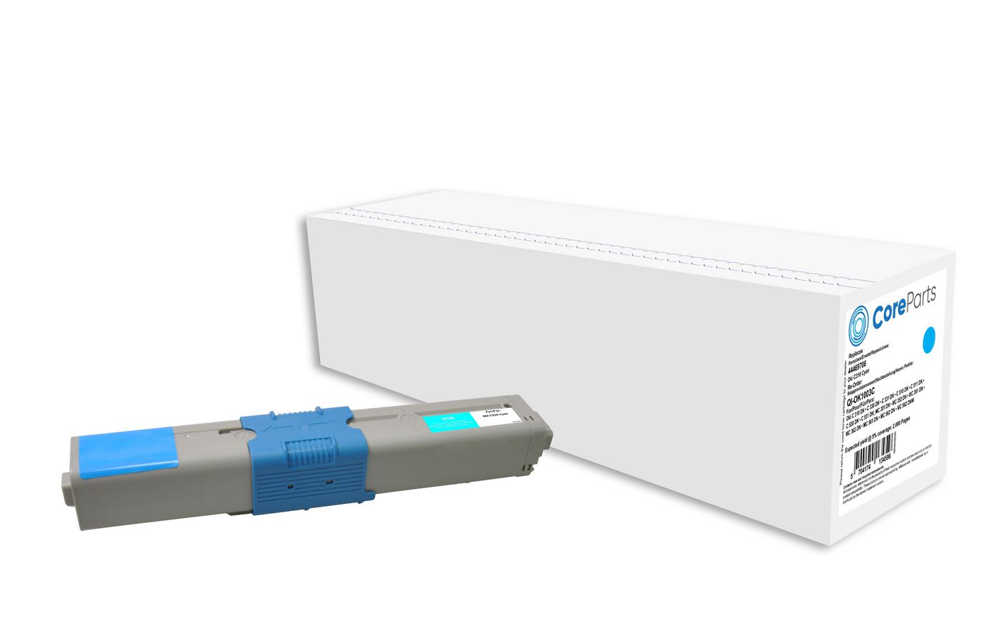 CoreParts 44469706 Cyan Toner – Kompatibel – 2'000 Seiten – für OKI C310DN/C330DN/C331DN und andere