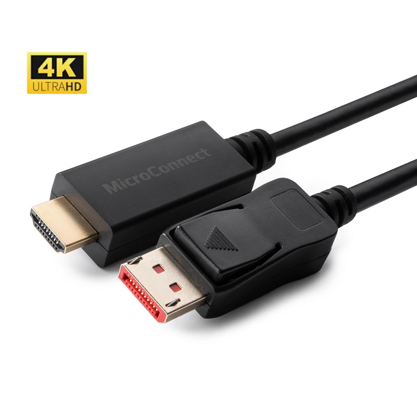 Microconnect DisplayPort zu HDMI Kabel – 4K (3840 × 2160) @ 60 Hz, DisplayPort 1.4, 10 m, HDCP 1.4, Schwarz