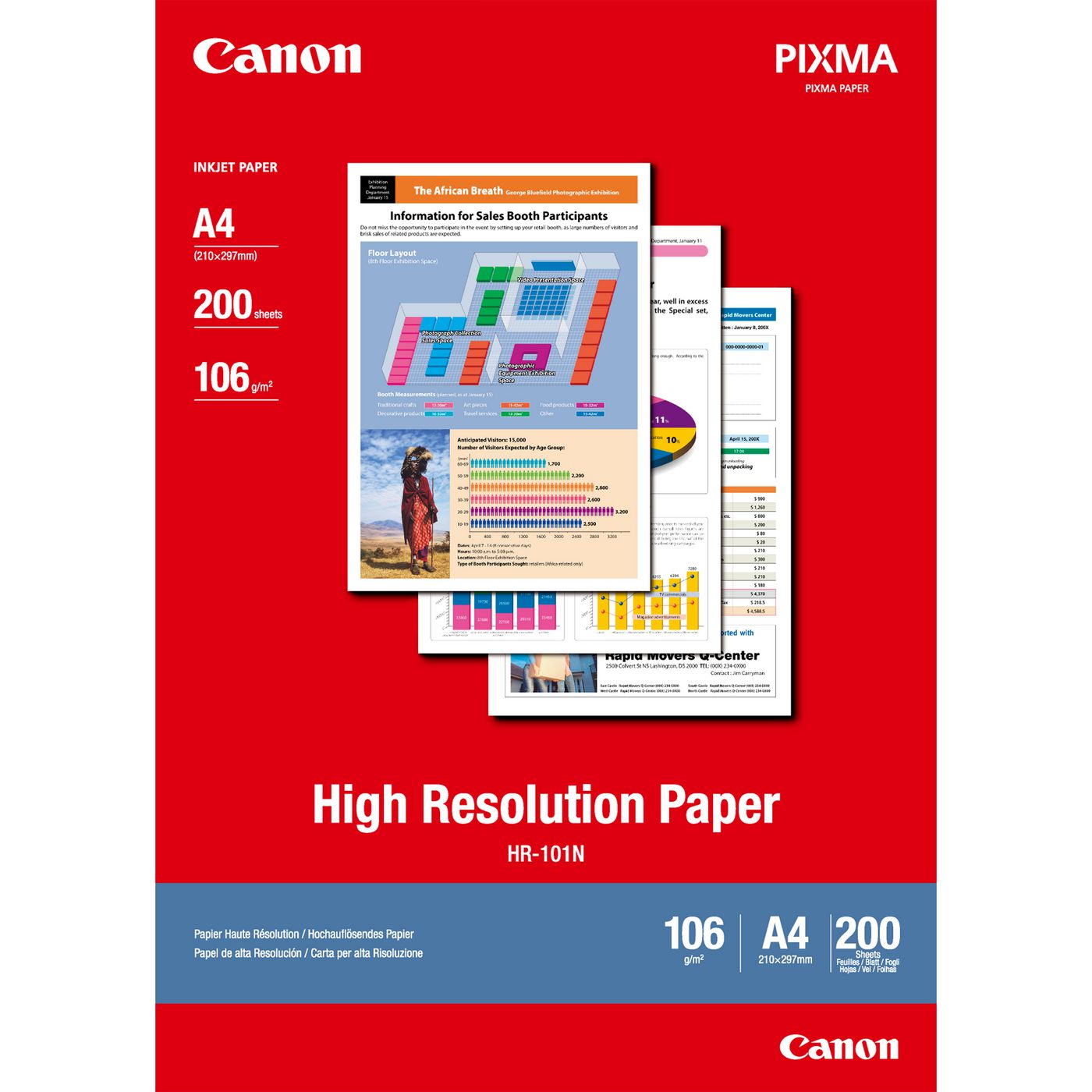 Canon Fotopapier – matt, A4, 106 g/m², 200 Blatt – für Canon BJC/S/MultiPass