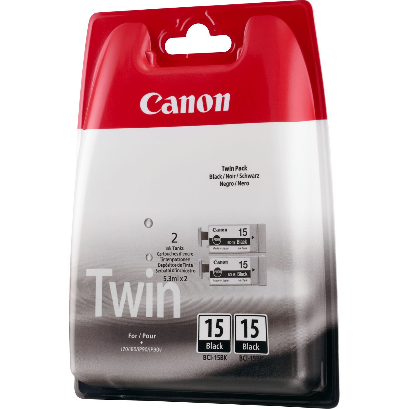 Canon Tintenpatronen-Multipack BCI-15BK, schwarz, 2er-Pack