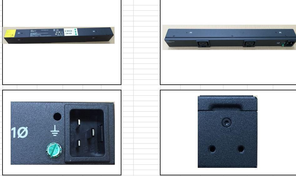 HPE Rack-PDU – 3,6 kVA, 100–240 V, 1U Rack, 2× Ausgänge, OEM-Teilenummer P9Q36A