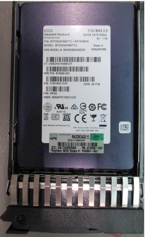 HPE 764921-B21 – 800 GB 2,5" SATA SSD