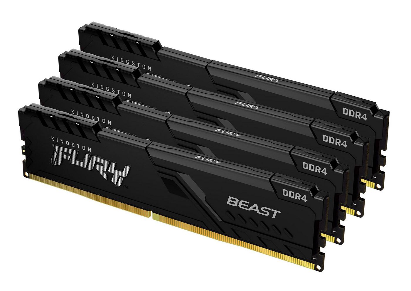 Kingston Technology Kingston FURY Beast – DDR4 3600 MT/s – 128 GB (4×32 GB), CL18, 288-Pin DIMM, 1,2 V, Schwarz