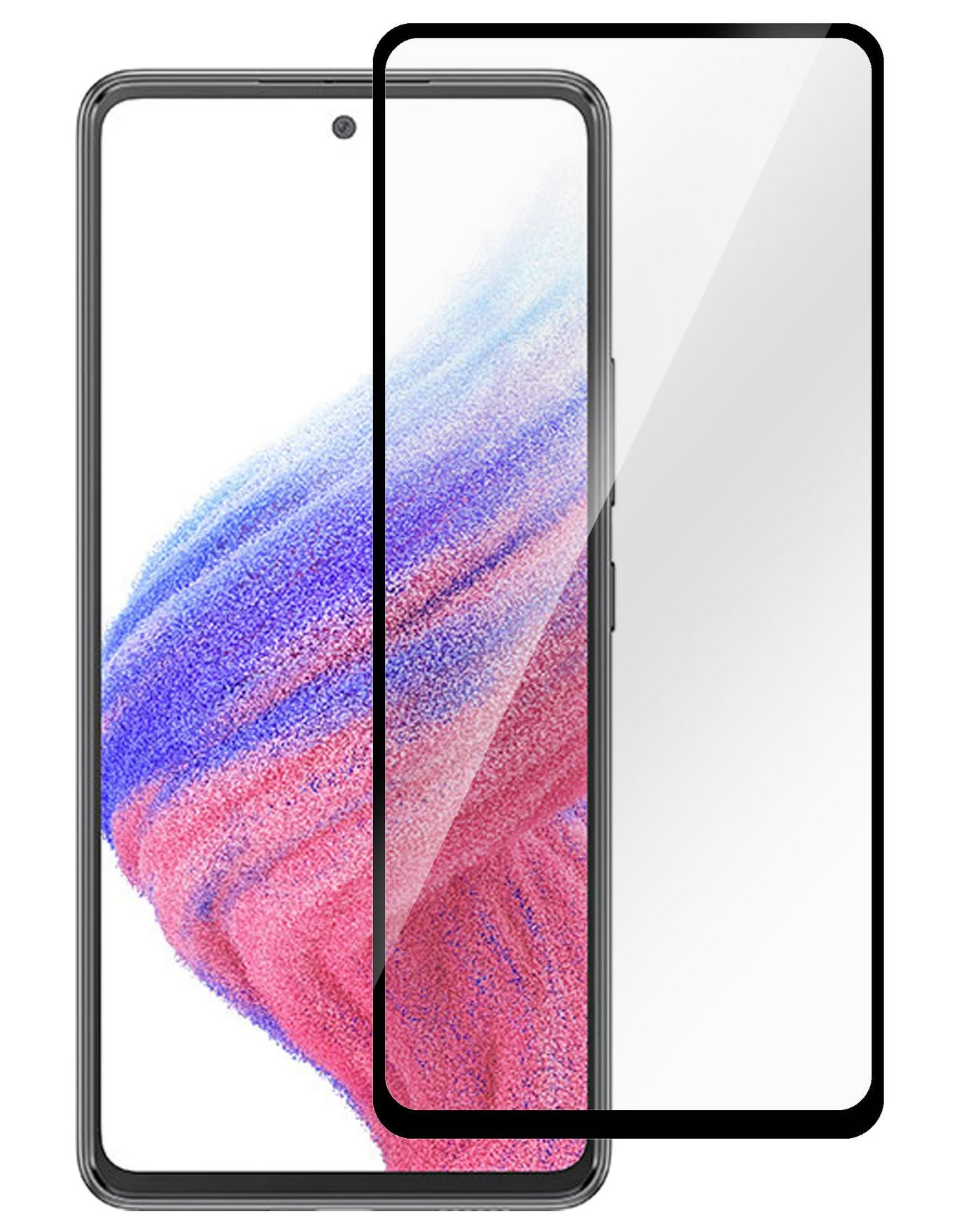 eSTUFF Privacy-Filter (Panzerglas), Full Cover – für Galaxy A53 5G