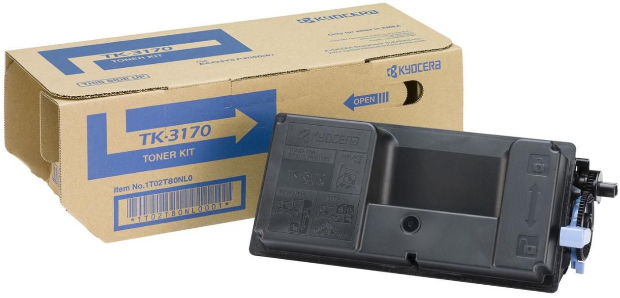 Kyocera – Toner TK-3170 – Schwarz, 15500 Seiten – für Kyocera ECOSYS P3050dn/ECOSYS P3055dn/ECOSYS P3060dn