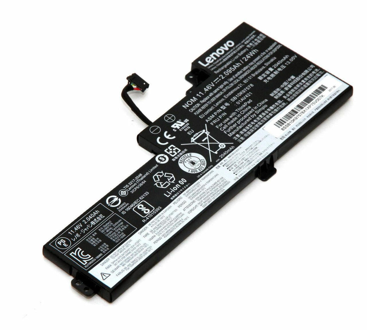 Lenovo Notebook-Akku – für Lenovo ThinkPad – 24 Wh, 3 Zellen