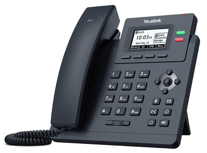 Yealink SIP-T31G – IP-Telefon, 2 SIP-Konten, 2,3", Gigabit, PoE, Grau