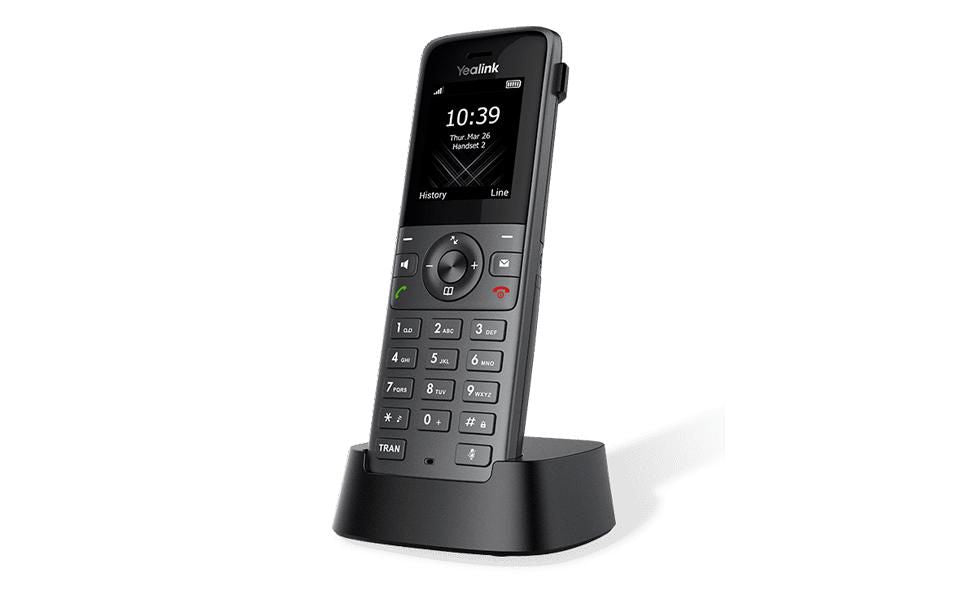 Yealink SIP-W73H – WLAN-Telefon (Handgerät), inkl. Akku und Ladegerät, Schwarz