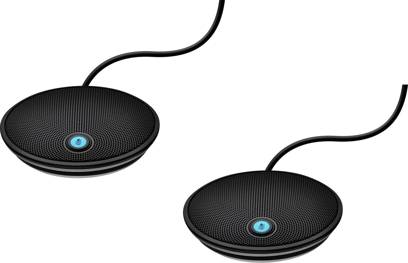 Logitech 989-000171 Erweiterungsmikrofon 2er-Set – Bluetooth/3,5-mm-Klinke, für Logitech Group