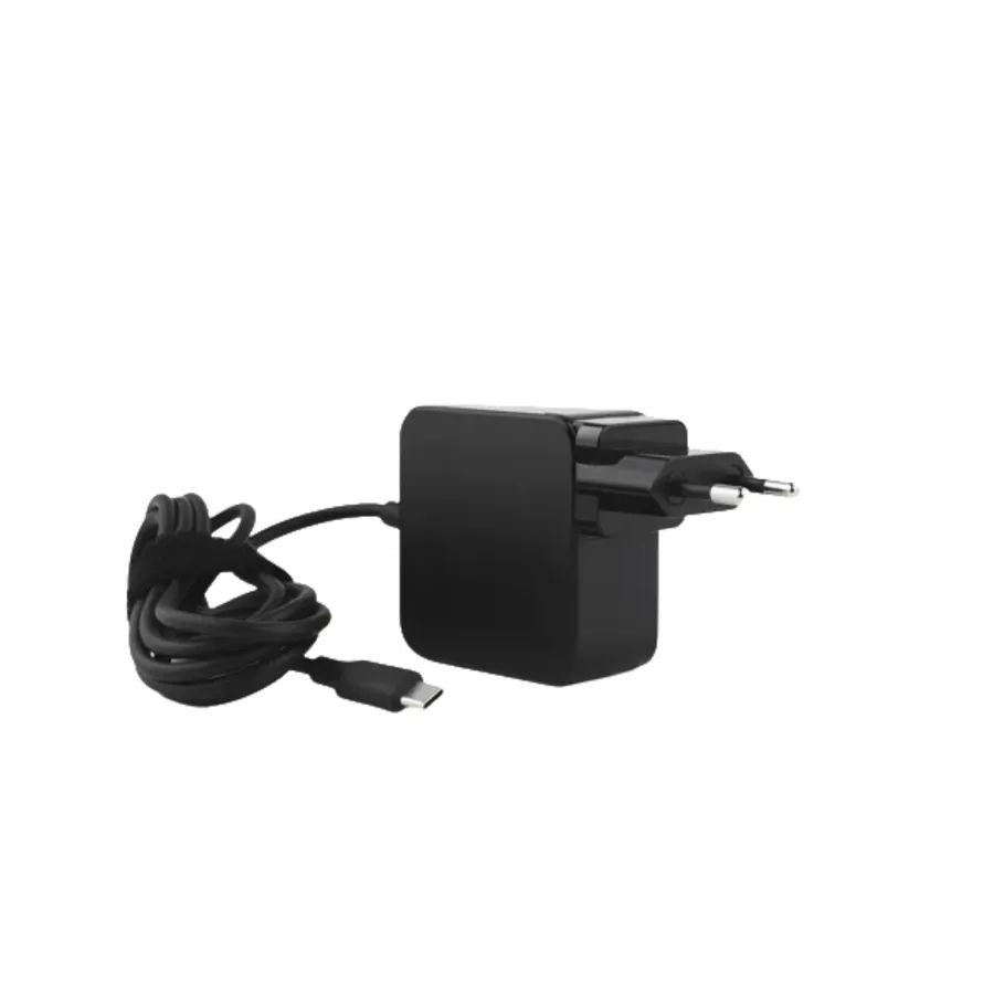 CoreParts Nano Charger USB-Ladegerät 65 W – USB-C×1 – PD, GaN – EU- & UK-Stecker – Schwarz