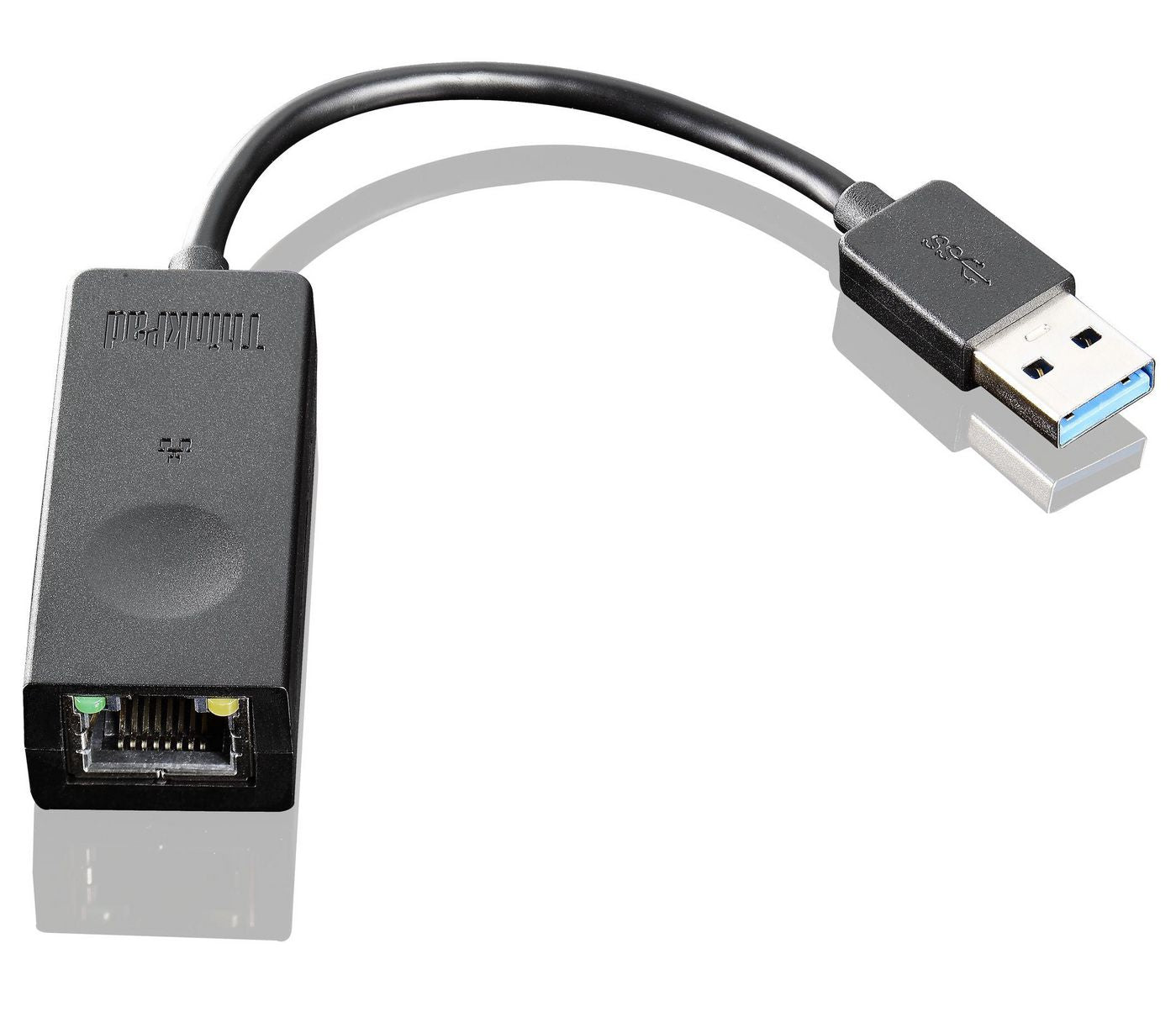 Lenovo 03X6840 USB-A zu Ethernet-Adapter – RJ-45, USB 2.0, Schwarz, für ThinkPad T530, T430, T430s und andere