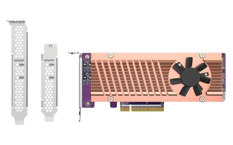 QNAP QM2-2P-384A – PCIe M.2 SSD-Karte – 2×M.2 (2280/22110) NVMe, PCIe 3.0 x8
