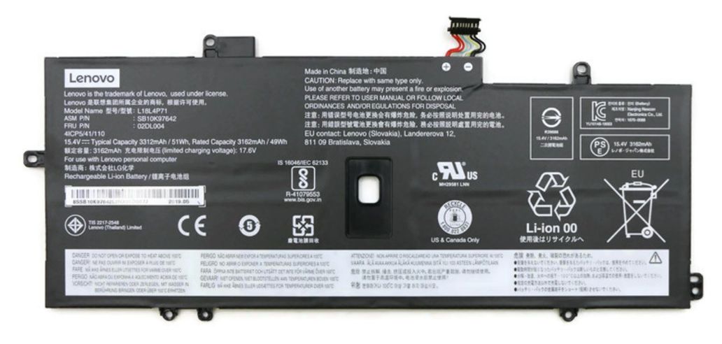 Lenovo Notebook-Akku – für ThinkPad X1 – 51 Wh