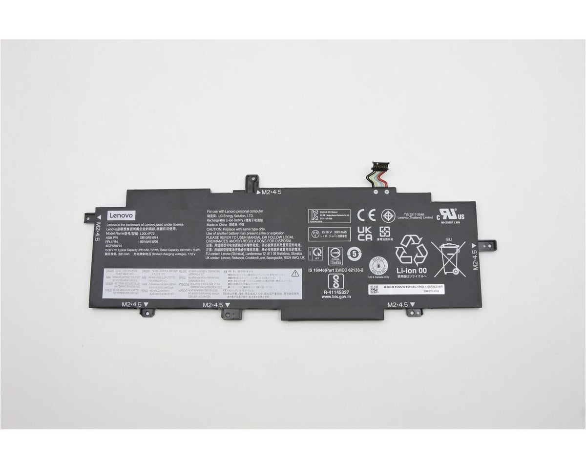 Lenovo Notebook-Akku – für Lenovo Notebooks – 57 Wh, 15,36 V (Li-Ion, 4 Zellen) – Schwarz