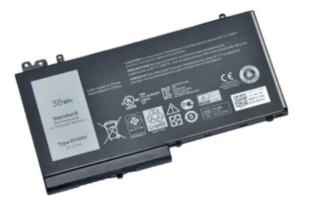 DELL Notebook-Akku – für Dell Notebooks – 38 Wh, 3 Zellen – Schwarz