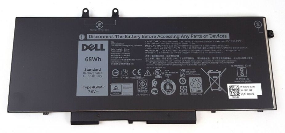 Dell Notebook-Akku – für Dell Latitude und Precision Modelle – 68 Wh, 4 Zellen