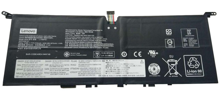 Lenovo Notebook-Akku – für Lenovo (FRU5B10R32749) – 42 Wh, 15,36 V