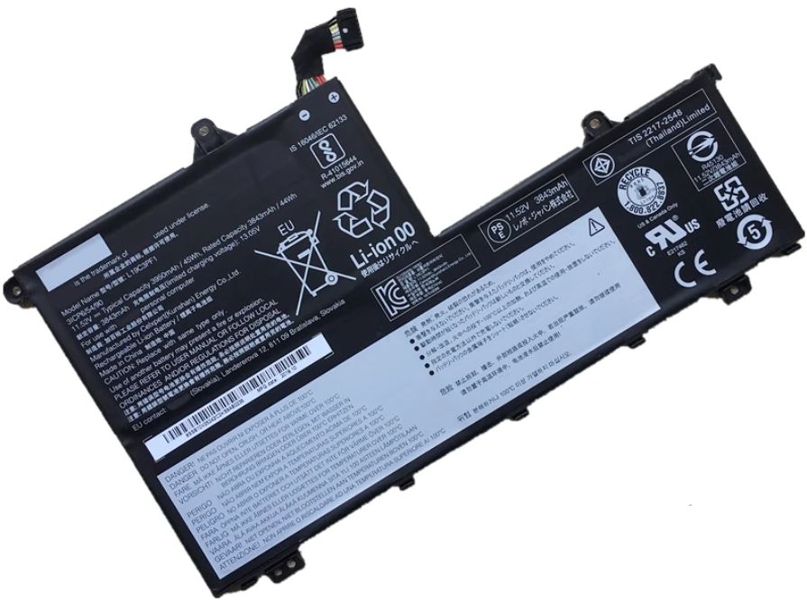 Lenovo Notebook-Akku – für Lenovo Notebooks – 45 Wh, 11,4 V (3 Zellen) – Schwarz