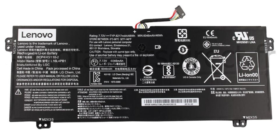 Lenovo Notebook-Akku – für Lenovo IdeaPad Yoga 730-13IKB – 48 Wh