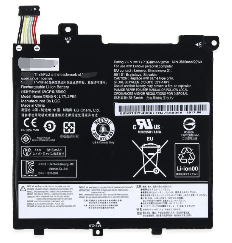 Lenovo Notebook-Akku – für Lenovo-Notebooks – 30 Wh, 7,5 V (2 Zellen) – Schwarz