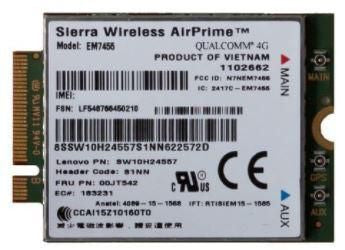 Lenovo Wireless CMB SIE EM74 WWAN-Karte für ThinkPad L-, P- und T-Serien sowie TP25 und X270 – FRU01AX746