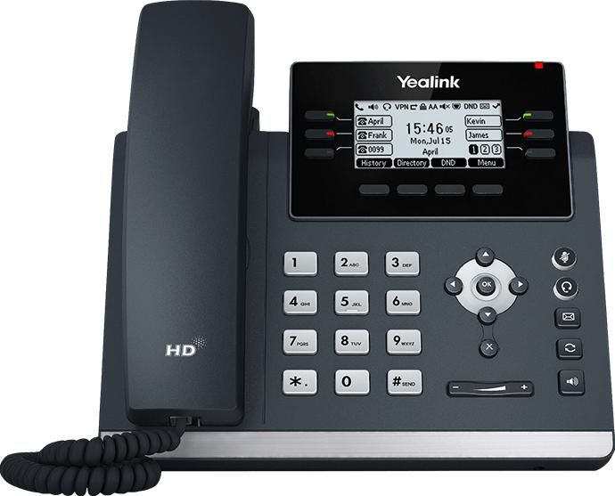 Yealink T42U – IP-Telefon, WLAN, PoE, ohne Netzteil