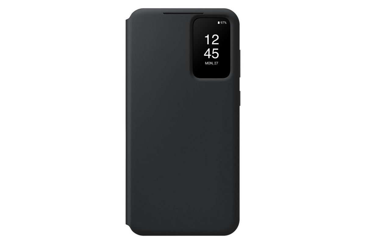 Samsung Clear View Folio – für Samsung Galaxy S23+, 1 Kartenfach, Schwarz, interaktives Fenster