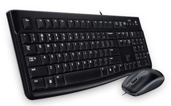 Logitech MK120 – Tastatur- und Maus-Set – kabelgebunden, USB – QWERTZ – Schwarz