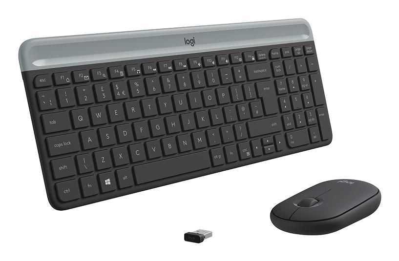 Logitech MK470 – Tastatur, kabellos (2,4 GHz), CH-Layout (DE-CH), Graphit