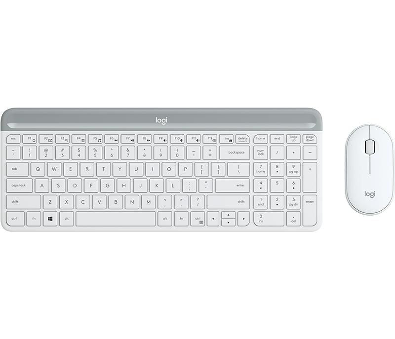 Logitech MK470 – Tastatur-Maus-Set – 2,4 GHz (Nano-Empfänger) – QWERTY (US-INT) – Weiss